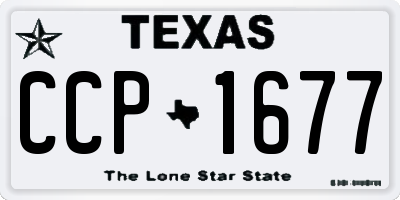TX license plate CCP1677