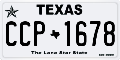 TX license plate CCP1678