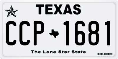 TX license plate CCP1681