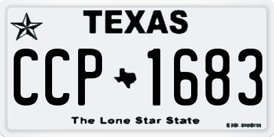 TX license plate CCP1683