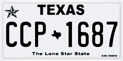 TX license plate CCP1687