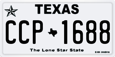 TX license plate CCP1688
