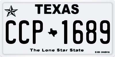 TX license plate CCP1689