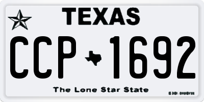 TX license plate CCP1692