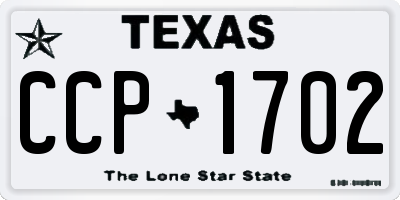 TX license plate CCP1702