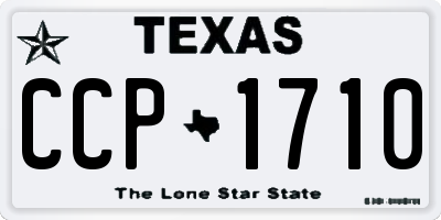 TX license plate CCP1710