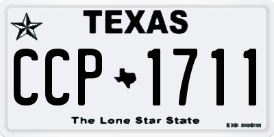 TX license plate CCP1711