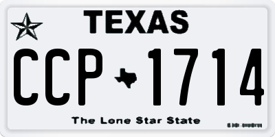TX license plate CCP1714