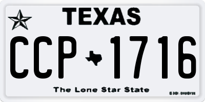 TX license plate CCP1716