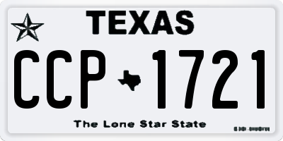 TX license plate CCP1721