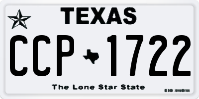 TX license plate CCP1722