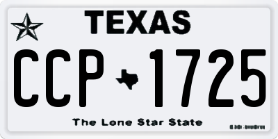 TX license plate CCP1725