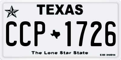 TX license plate CCP1726