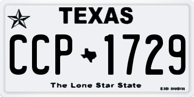 TX license plate CCP1729