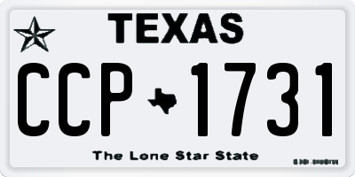TX license plate CCP1731