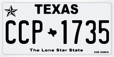 TX license plate CCP1735