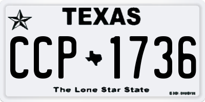 TX license plate CCP1736