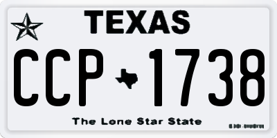 TX license plate CCP1738