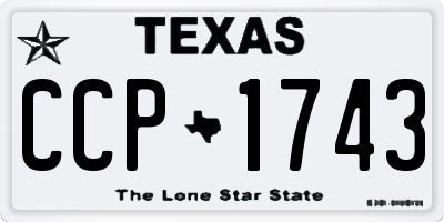 TX license plate CCP1743