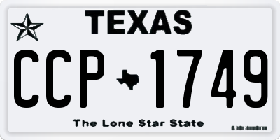 TX license plate CCP1749
