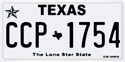 TX license plate CCP1754
