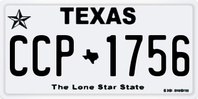 TX license plate CCP1756