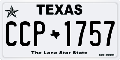 TX license plate CCP1757