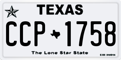 TX license plate CCP1758