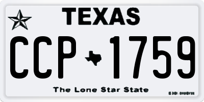 TX license plate CCP1759