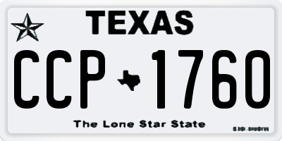 TX license plate CCP1760