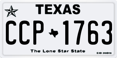 TX license plate CCP1763
