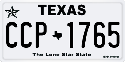 TX license plate CCP1765