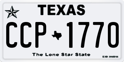 TX license plate CCP1770