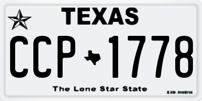 TX license plate CCP1778