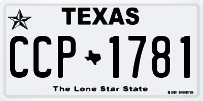 TX license plate CCP1781
