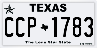 TX license plate CCP1783