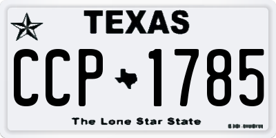TX license plate CCP1785