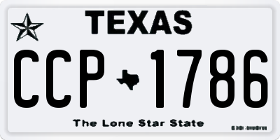 TX license plate CCP1786