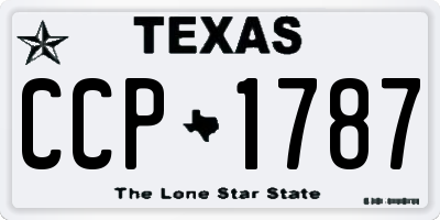 TX license plate CCP1787