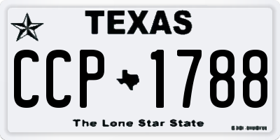 TX license plate CCP1788