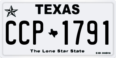 TX license plate CCP1791