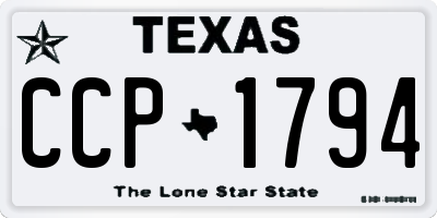 TX license plate CCP1794