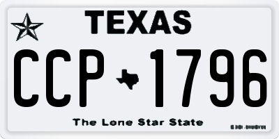 TX license plate CCP1796