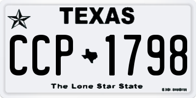 TX license plate CCP1798