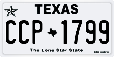 TX license plate CCP1799