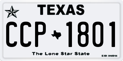 TX license plate CCP1801