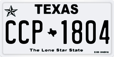 TX license plate CCP1804