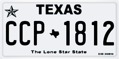TX license plate CCP1812