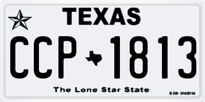 TX license plate CCP1813