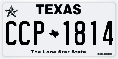 TX license plate CCP1814